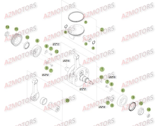 VILEBREQUIN   PISTON   CONTRE ARBRE [2] BETA RR 4T 498 13